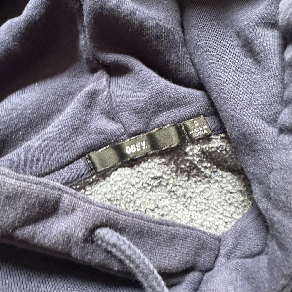 Obey logo hoodie dark blue